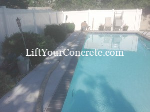 If your pool deck is sinking, you need to Pool Deck repair by Concrete Raising Systems 7318 N Donnelly Ave. Kansas City,MO 64158. 